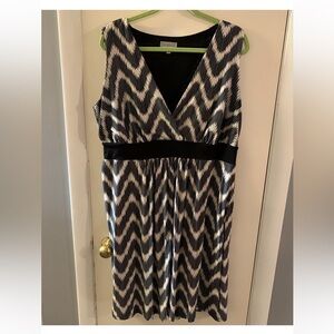 Black and White Chevron Dress